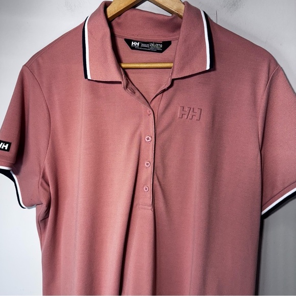 Helly Hansen Peach Women's Polo Shirt Size 2XL Collared - Picture 3 of 12
